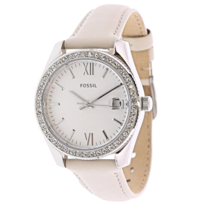 Bracelet de montre Fossil ES4555 Cuir Blanc crème 16mm